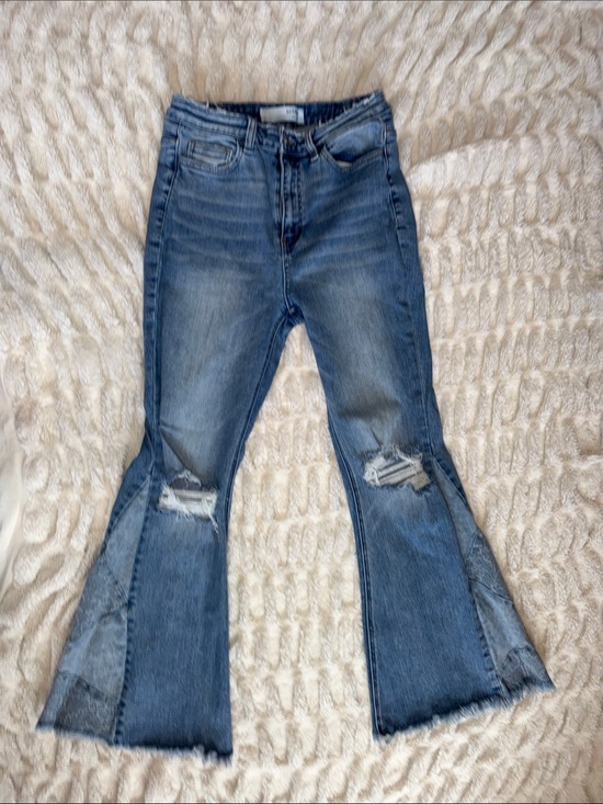 Bridge By Gly Denim - bridge by gly Distressed Bell Bottom Jeans with design 30x29